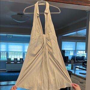 Free People Cream Halter Dress